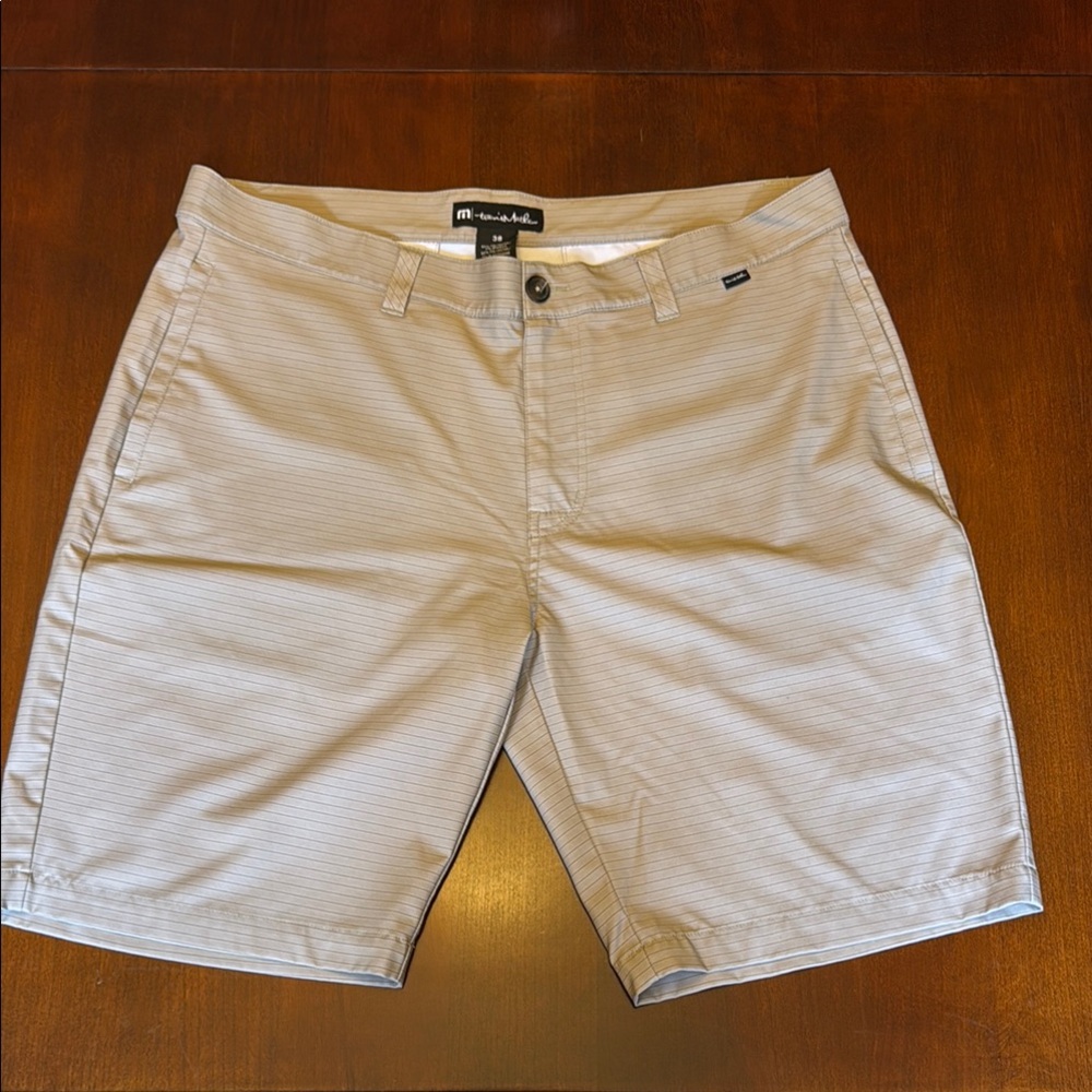 Travis Mathew Tan Flat Front Shorts Versatile Style
